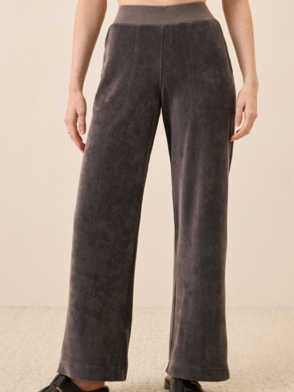 Pact 100% Organic Cotton Pure Velour Wide Leg Pant in XL 26” inseam, NWT